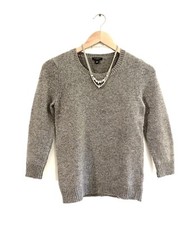 Ann Taylor Gray Lightweight Shimmer Sweater/ Size XS
