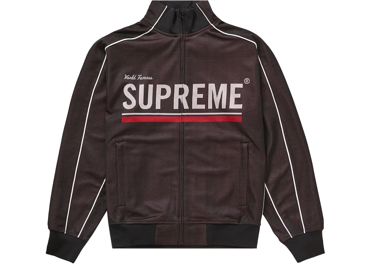 SUPREME World Famous Jaquard Track Jacket BLACK Large