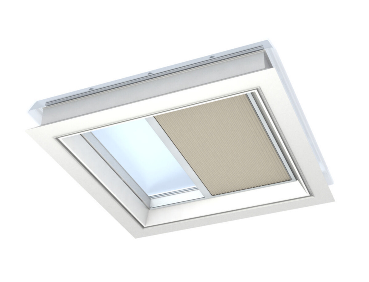 Store Velux Plissé FMG 080080 d'exception électrique blanc pour coupole 80x80