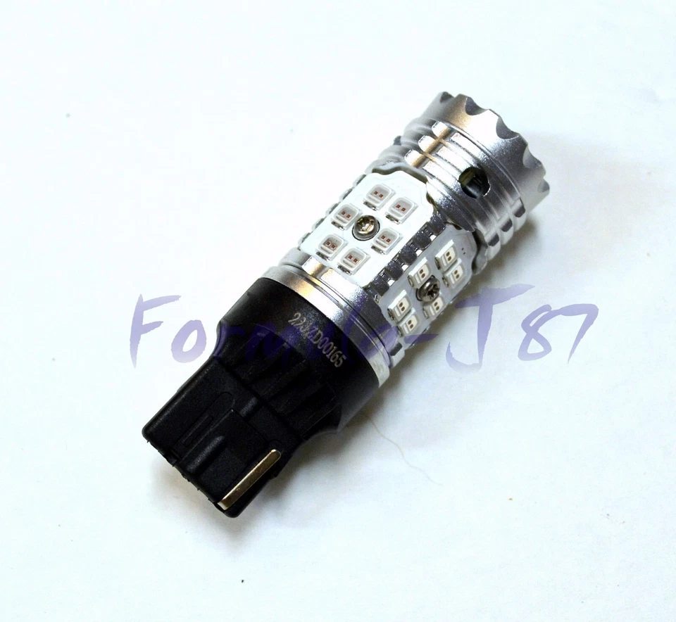 Hyper Flash Free LED Light 7440 Red Two Bulbs Rear Turn Signal Replacement Stock - Image 3 of 4