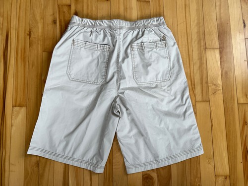 Izod Light Khaki Elastic Waist Shorts Mens L Cotton Drawstring Hiking Outdoors - Picture 6 of 15
