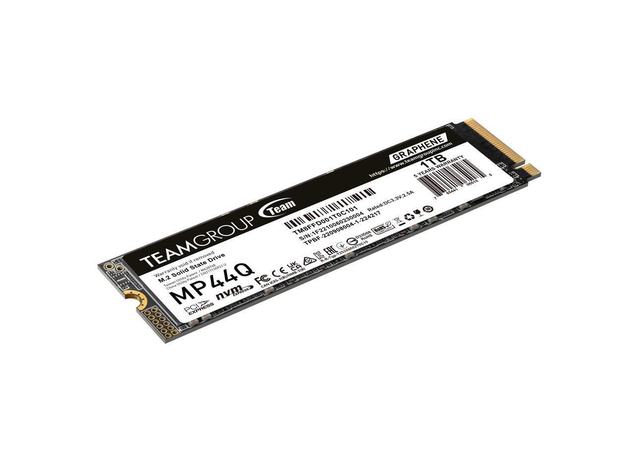 Team Group MP44Q M.2 2280 1 ТБ PCIe Gen4 x4 с внутренним твердотельным накопителем с ключом NVMe 1,4 М