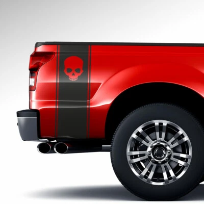 Streifen Aufkleber Totenkopf Skull Seitenstreifen Dekor Auto Sticker #1357 - Bild 1 von 4