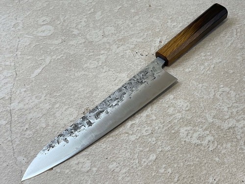 Tsunehisa SLD Washiji KOY Gyuto Knife 240mm - Made in Japan 🇯🇵 Oak Yaki Handle - Picture 12 of 15