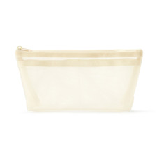 MUJI Nylon mesh pen case with gusset Width 17 x Height 10 x Gusset 5cm Ivory