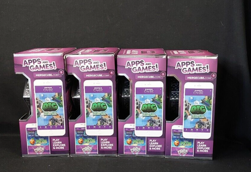 SET OF 4 - Merge Cube AR/VR Virtual Game Toy for Kids IPhone Android Hologram - Afbeelding 4 van 8