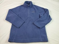 Craghoppers Mens Fleece Pullover Blue Medium w/ Flaws Polyester Outdoor 1/4 Zip