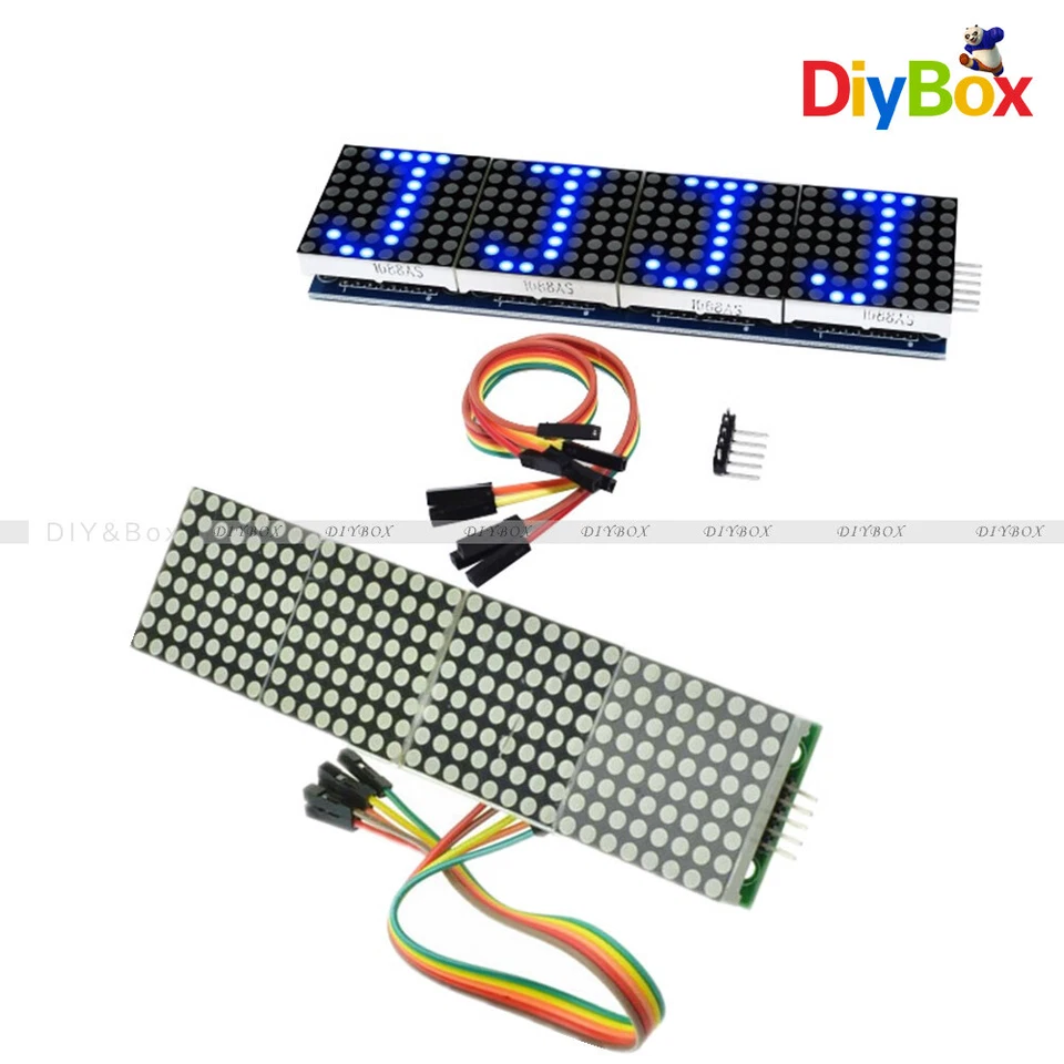 MAX7219 4 in 1 Display LED Blue Dot led Matrix MCU Control Module for Arduino - Image 4 of 4