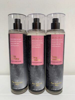 3pc Bath & Body Works Cozy Evening Fine Fragrance Body Mist Spray 8 fl oz