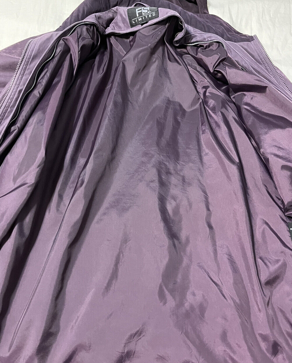 FS Limited Microfiber Jacket Coat Purple Zip Togg… - image 7
