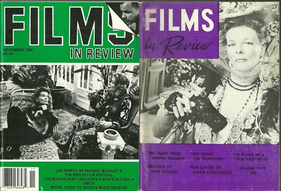 RARE - FILMS IN REVIEW Magazine - Lot of 3 - KATHERINE HEPBURN - Lee Remick