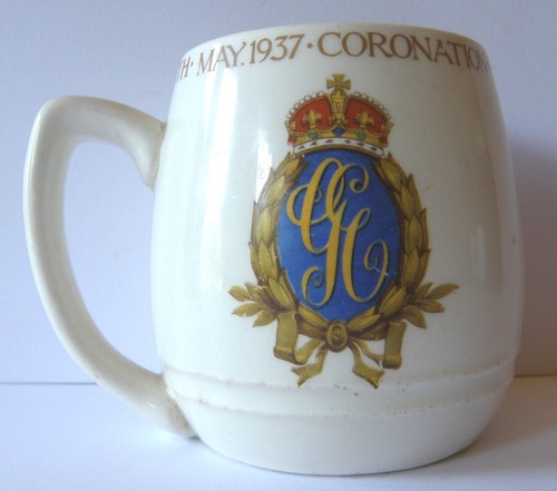 Coronation of King George VI & Queen Elizabeth Rare Souvenir Mugs x 2 + 1 Cup - Picture 15 of 24