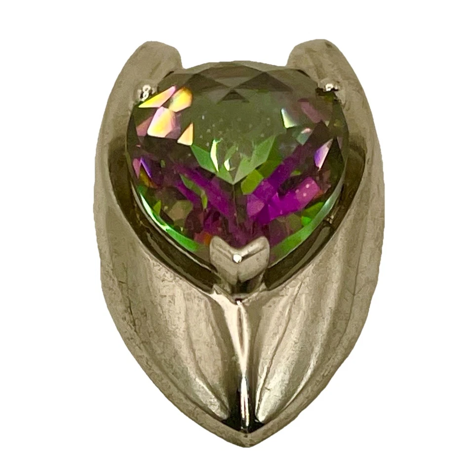 Colgante modernista de topacio místico John Hardy enchapado en rodio en plata de ley Foto 2 de 4