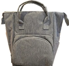Insulated Backpack Tote Cooler Gray 3 Compart. Adjustable Strap NWOT (211)