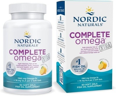 NORDIC NATURALS, COMPLETE OMEGA XTRA Fischöl 60 Weichkapseln SUPER PREIS