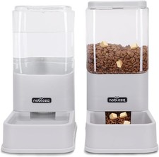 Nobleza Automatic Dog Feeder Set,3.8L Water and Food Dispenser,Grey | Automatic
