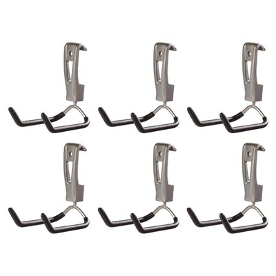 Storage Utility Hooks 25 Lb 6 Pack Rubbermaid Fasttrack Wall Mounted Garage