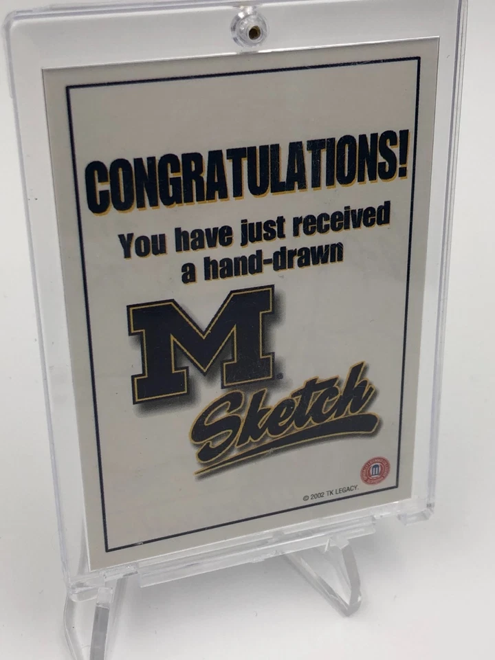 TK Legacy Coach JIM HARBAUGH Hand Drawn SKETCH Card RARE/75 by PABLO MICHIGAN - Image 3 of 4