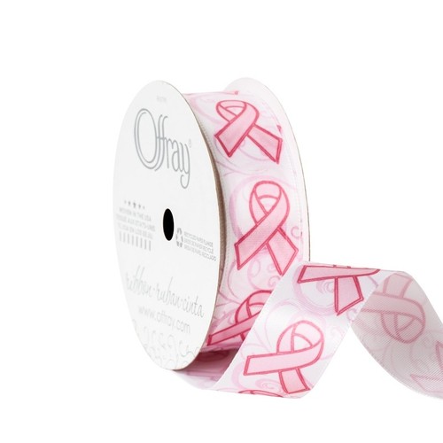 Pink Satin Ribbon 4 Pack Breast Cancer Awareness Craft Decorative Bow Gift Wrap - Picture 4 of 9