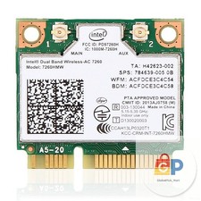 Intel Dual Band Wireless-AC 7260HMW Mini PCI-E Card 1200Mbps BT 4.0 Network Card