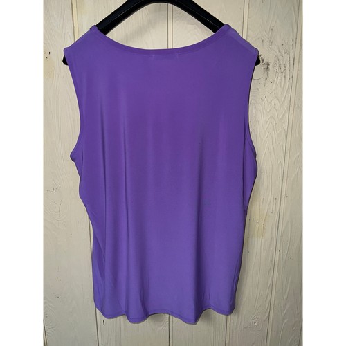 Notations Tank Top Damen 2X Verziert U-Ausschnitt Ärmellos Lila Edel Mama - Bild 4 von 5