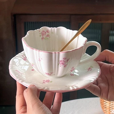 Ensemble Tasse à Thé et Soucoupe, Tasse à Café En Céramique pour - Photo 1/4