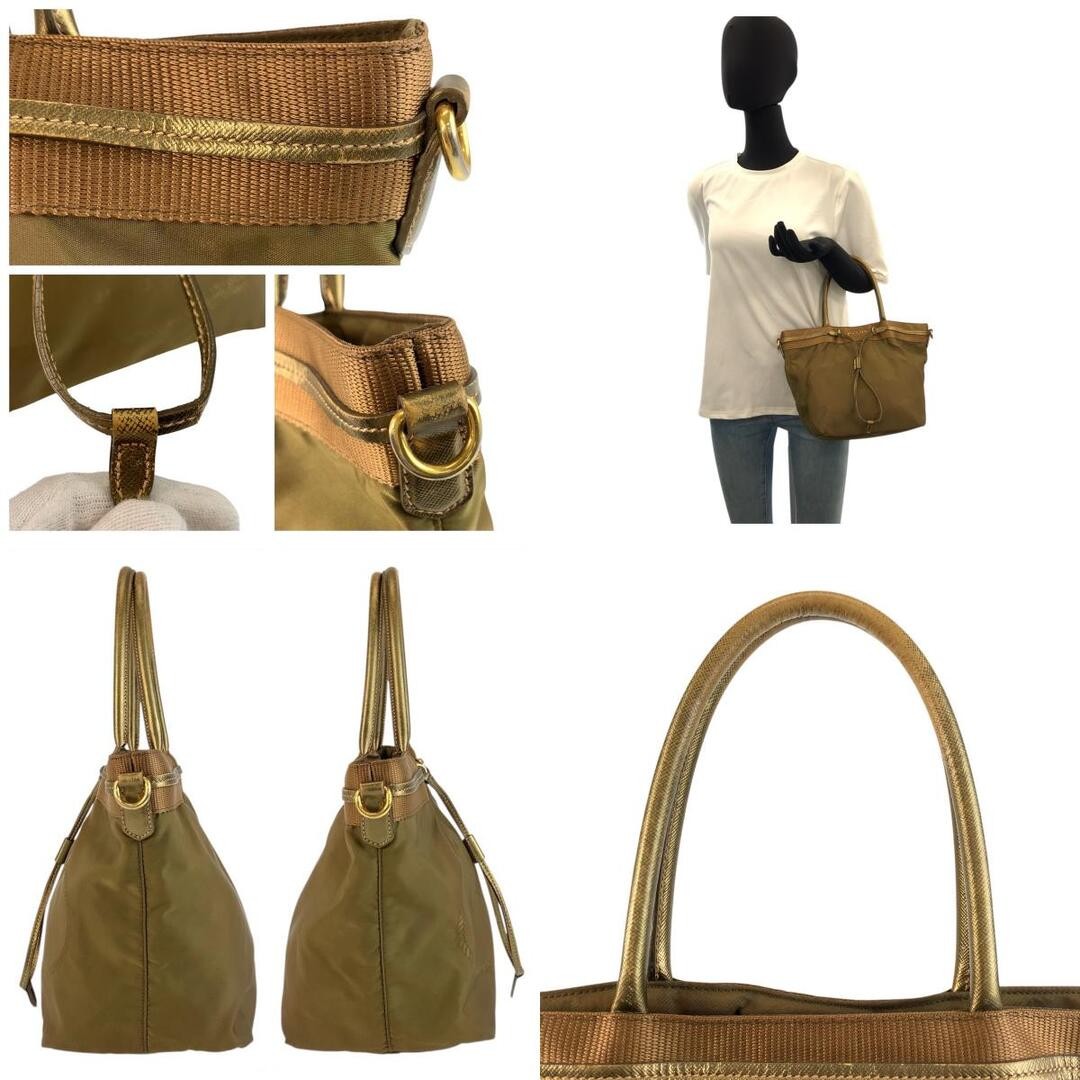 PRADA Khaki Nylon 31 Tote Bag Handbag Ladies 505772 Used thumbnail 3