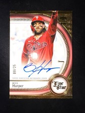 Bryce Harper Autograph Card /25 2025 Topps Five Star Phillies Rare Sign