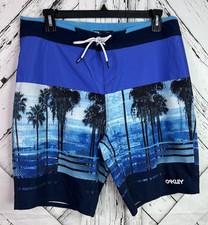 Oakley W36 Men  s Cali Blue Tropical Palm Trees Board Shorts Fathom Performance