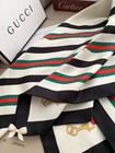 Gucci Horsebit Stripe Print Silk Handbag Scarf Square Scarf 36 x 36 in — photo 7