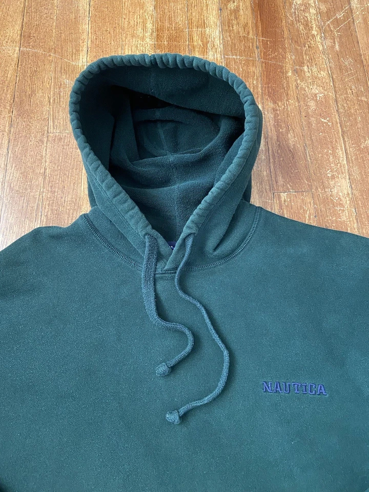 Pulôver com capuz vintage Nautica essencial bordado logotipo masculino médio - Imagem 4 de 4