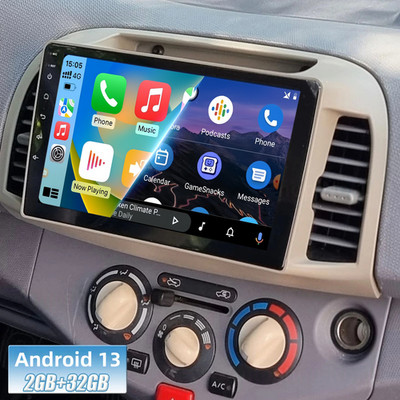 For Nissan Micra March 2002-2009 Android 13 Carplay Car Stereo Radio GPS WiFi FM