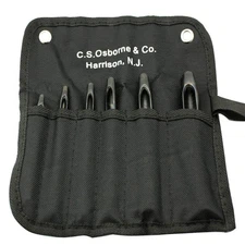 C.S. Osborne 6 Size Belt Punch Set #K-245 (6 Pieces)