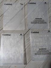 Lot 3. Embossing Folders, Cuttlebug, Invite, live laugh love, peacock, etc