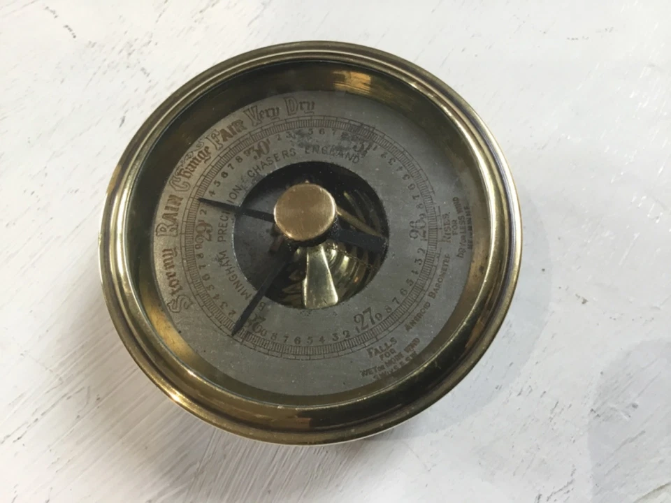 Rare Vintage Aneroid Barometer by  Birm’ham Precision Chasers. 75mm diameter - Image 4 of 4