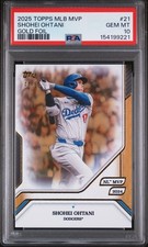 2025 TOPPS MLB MVP COLLECTION GOLD FOIL #21 SHOHEI OHTANI 44/50 PSA 10