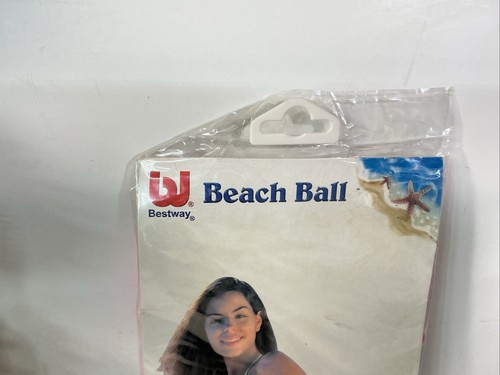 Pelota de playa inflable Bestway vintage ~ NUEVA EN PAQUETE ~ 24” (61 cm) ~ 2002~ - Imagen 4 de 8