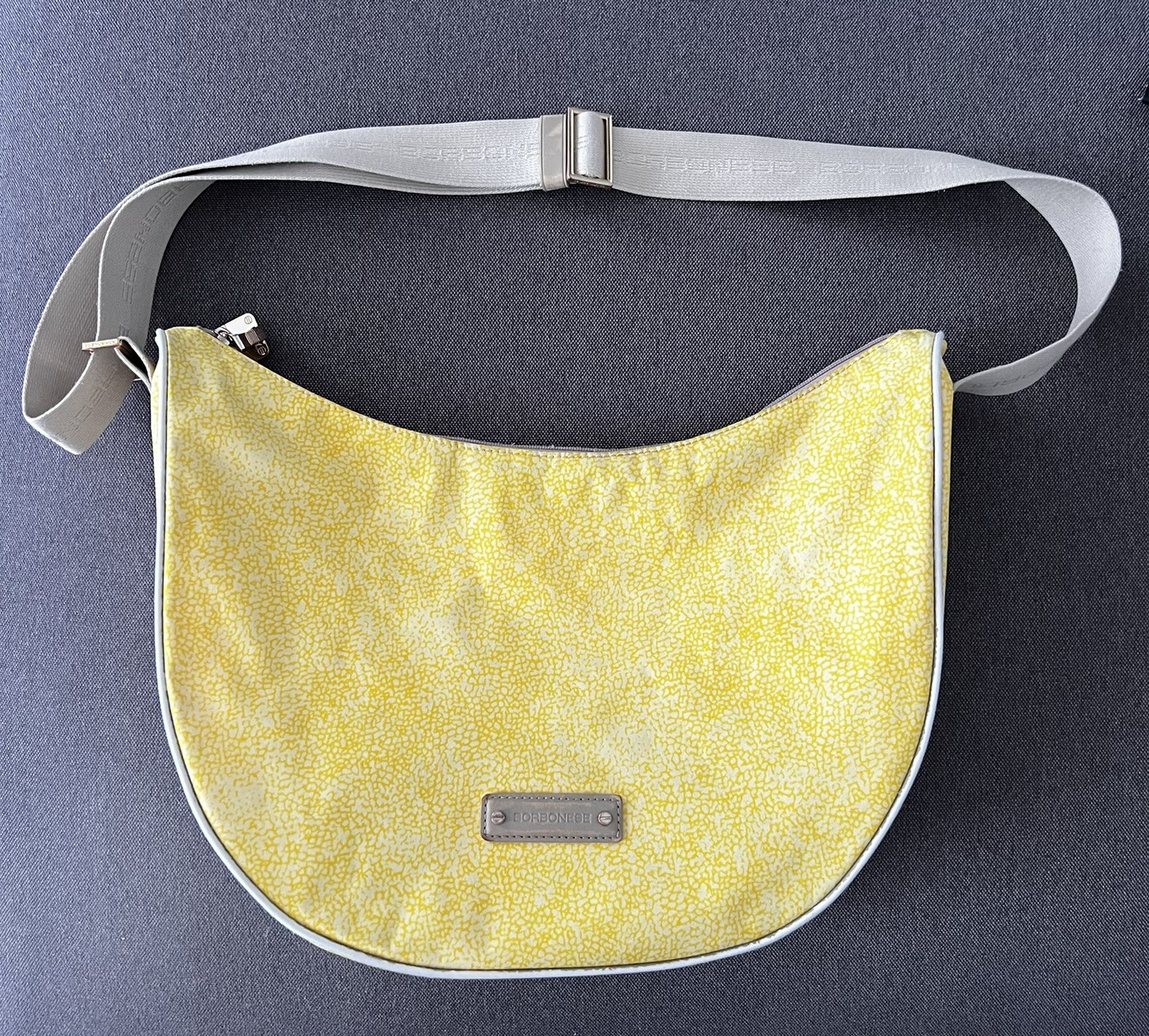 Borsa Borbonese a tracolla luna bag media colore giallo