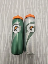 Gatorade 30oz 2 Package Insulated And Non Insulated Squeeze Water Bottle - Gray