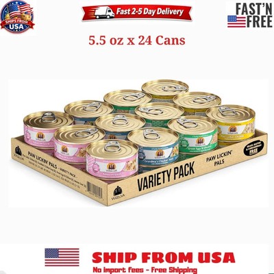 Weruva Classic Cat Food,Variety Pack, Paw Lickin' Pals Wet Cat Food, 5.5oz, 24ct