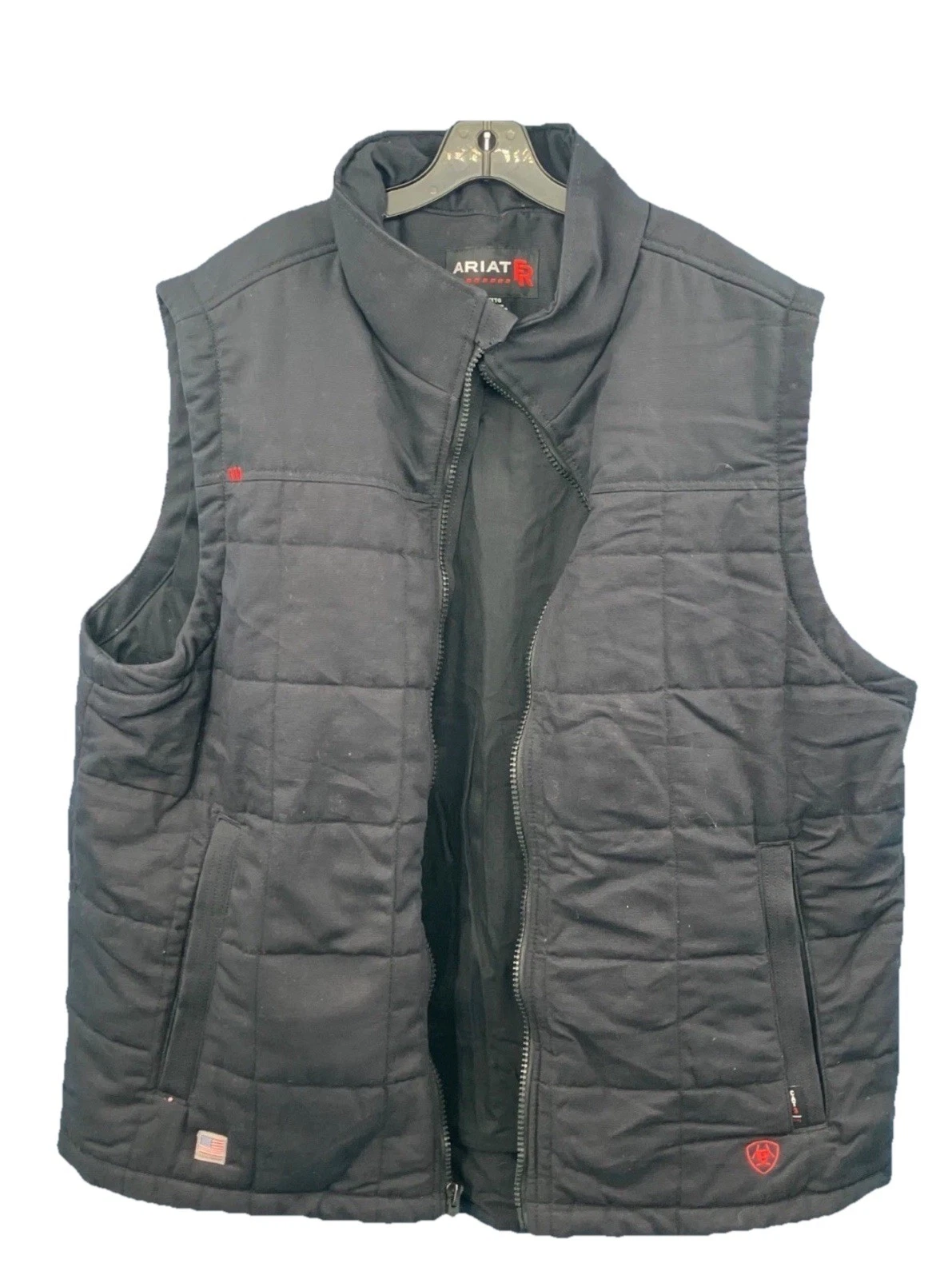 Ariat Men's Black Insulated Quilted FR Work Vest Zip Stand-Up Collar CAT3 2XL
Opens in a new window