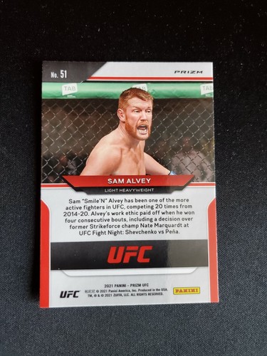 Sam Alvey - 2021 Panini UFC Prizm Debut #51 - SILVER PRIZM SP - FREE SHIPPING - Picture 2 of 2
