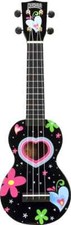 Mahalo MA1-HEBK Art Soprano Ukulele. Heart Graphic