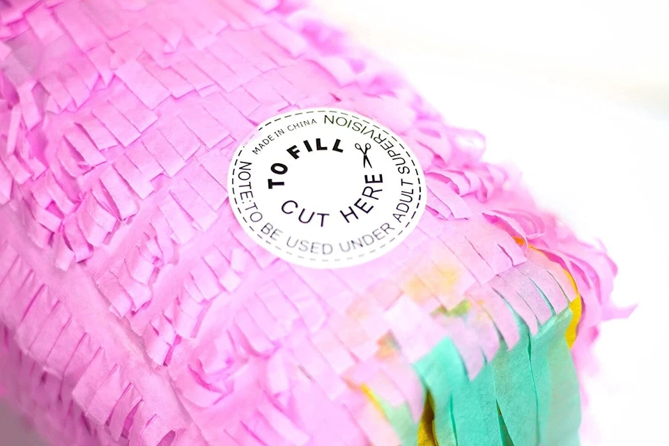 Pinata Einhorn + Maske + Stock + Füllung - Party Kindergeburtstag Geburtstag Set - Bild 3 von 4