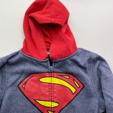 Man Of Steel Size 6 Long Sleeve Full Zip Blue Superman Hoodie