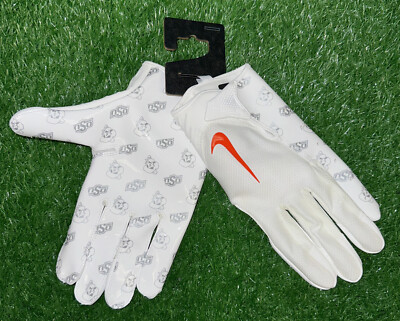 Nike Oklahoma State Team Issued Vapor Jet 7.0 Football Gloves