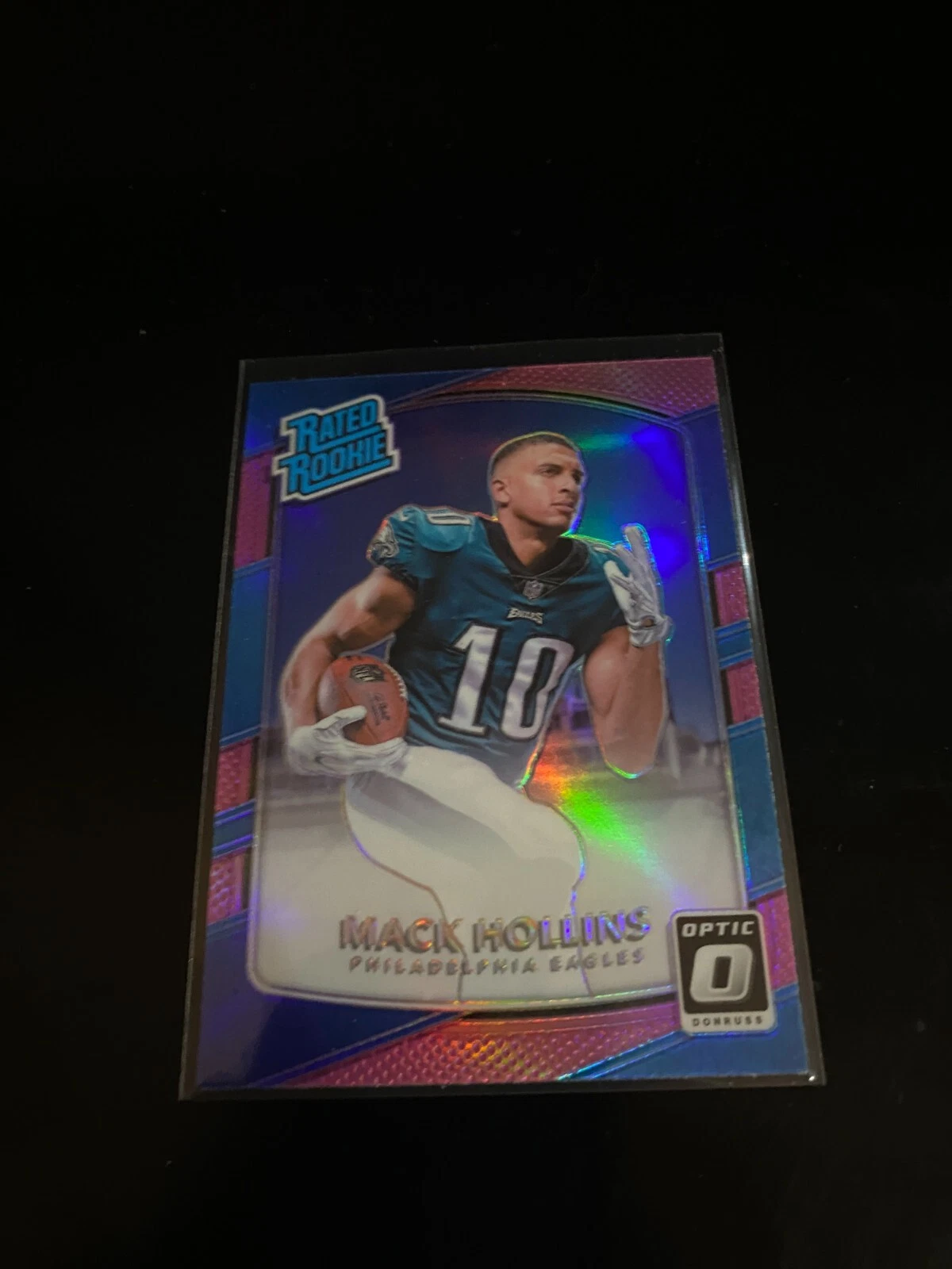 Mack Hollins 2017 Donruss Optic Pink Prizm RC Eagles 161 PWE