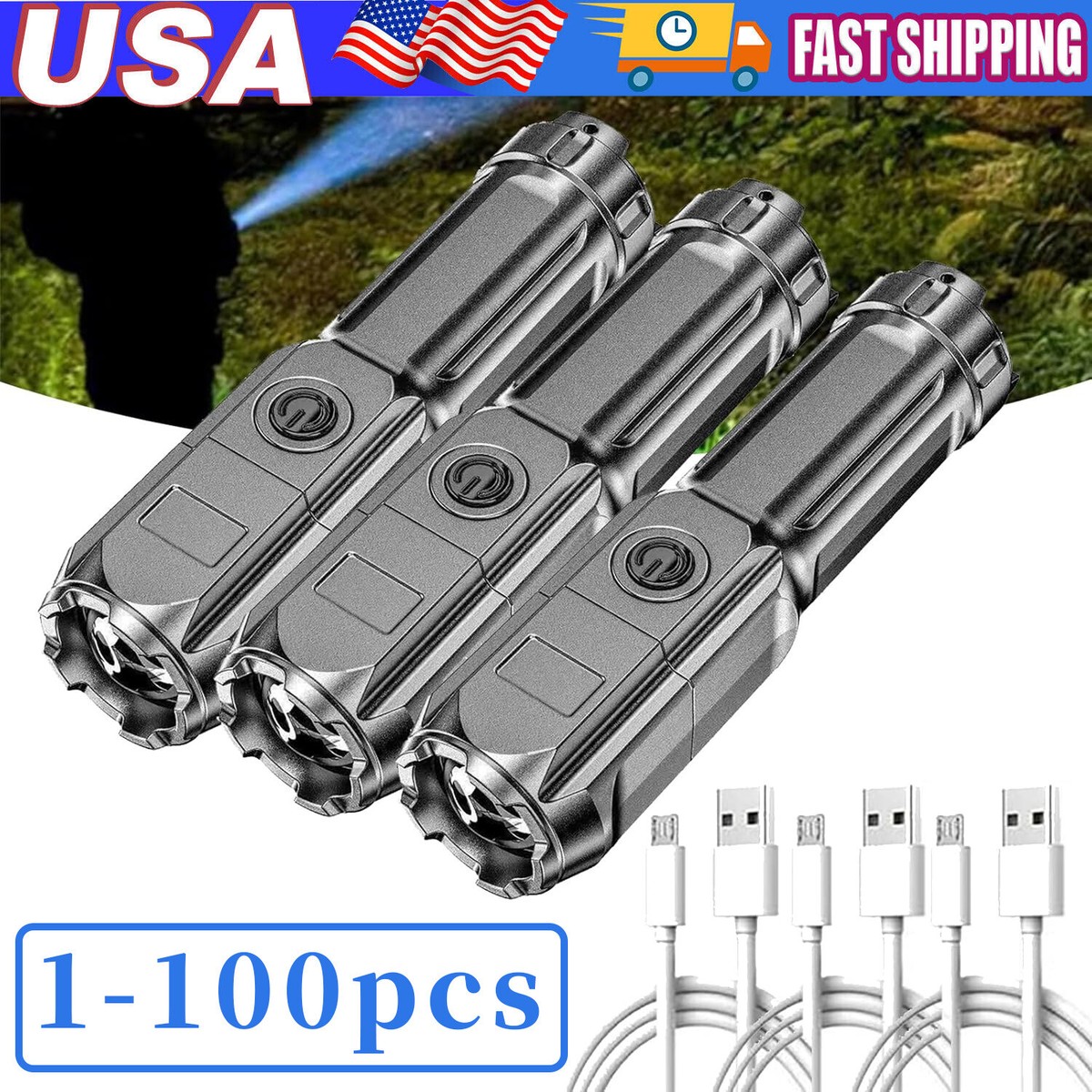 990000LM Rechargeable LED Flashlight - Super Bright Nigeria | Ubuy