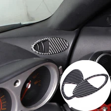 Soft Carbon Fiber Dashboard Side Air Vent Trim Cover For Nissan 350Z 2003-2006