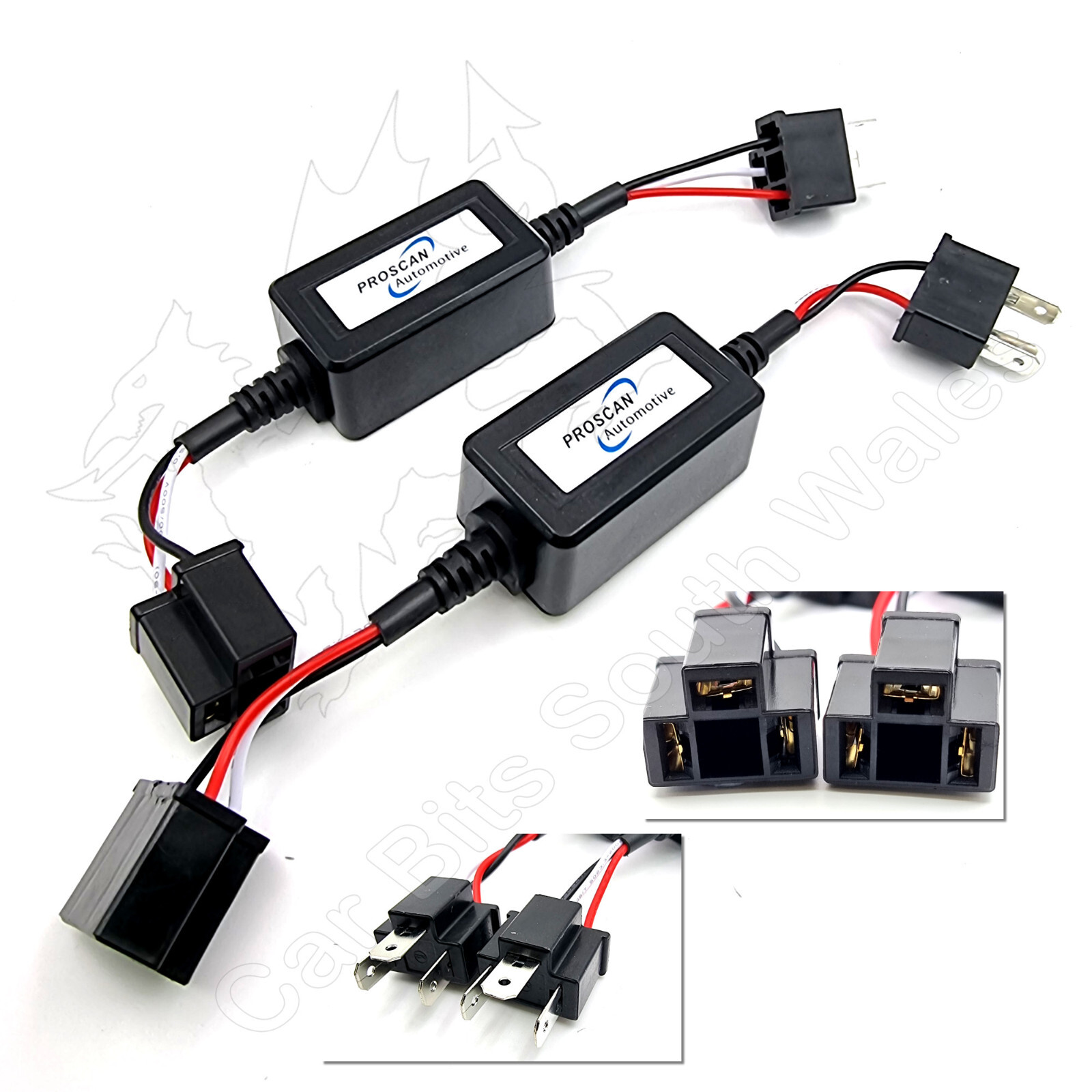 2x Faro LED H4 Canbus Resistencia Advertencia Libre de Errores Decodificador Anti Parpadeo HQ